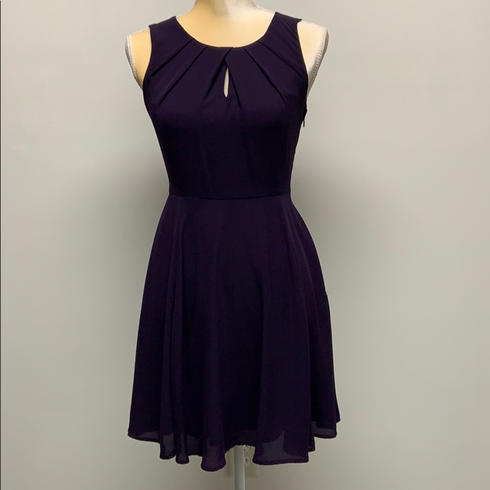 Size 2 Express Deep Purple Flare Dress